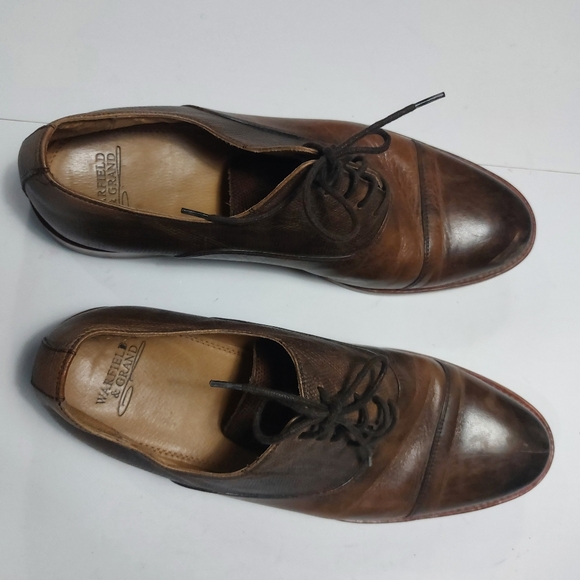 WARFIELD & GRANT Men's Tan Oxford Dress Shoe Leather Size US10 - Picture 9 of 11